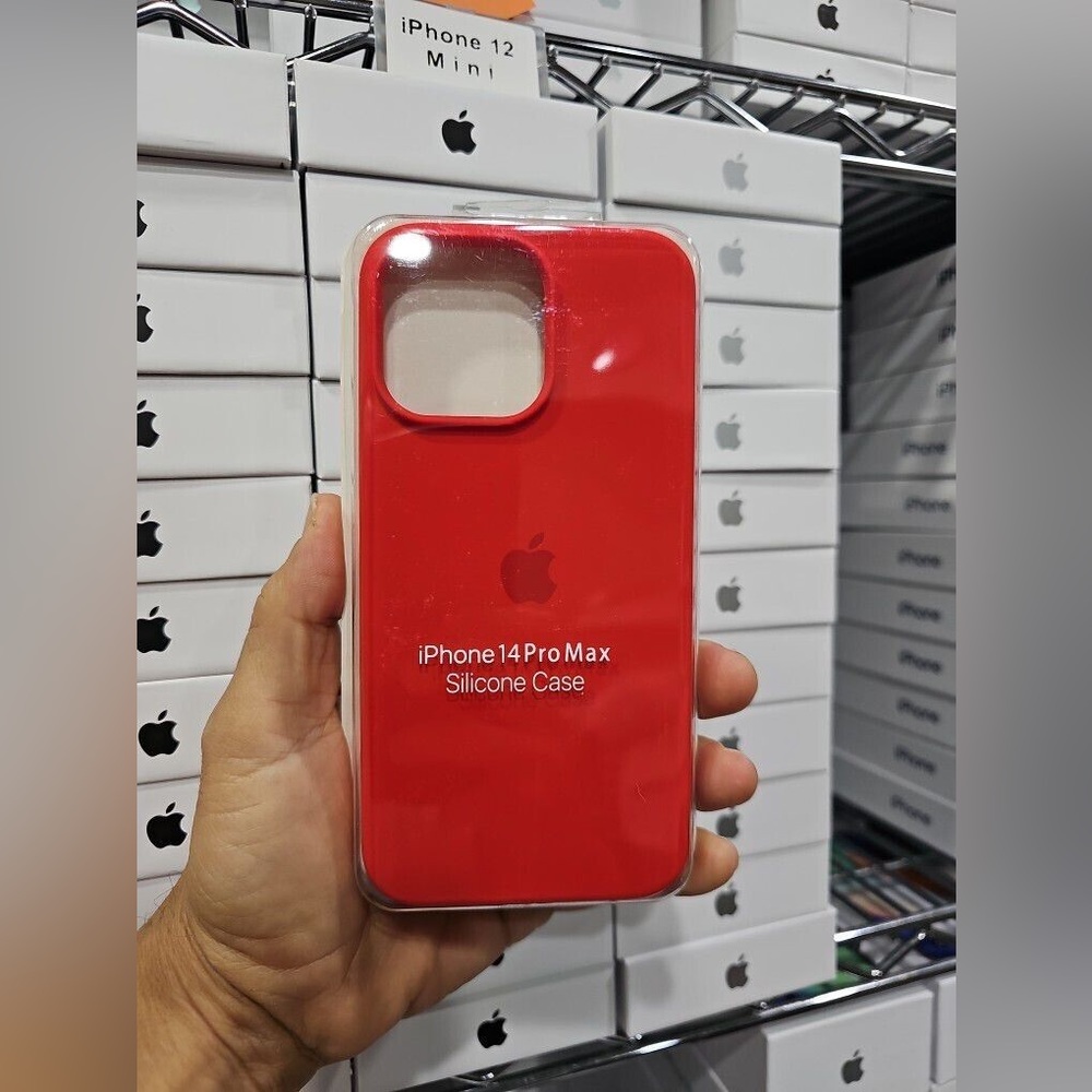 Liquid Silicone Phone Case For Apple iPhone 14 Pro Max RED